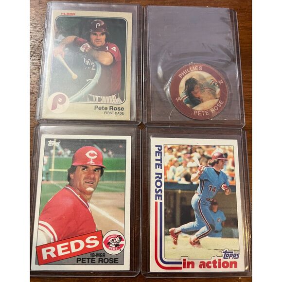 Vintage Lot of 11 Pete Rose Baseball cards and one collectible coin. - Picture 4 of 7